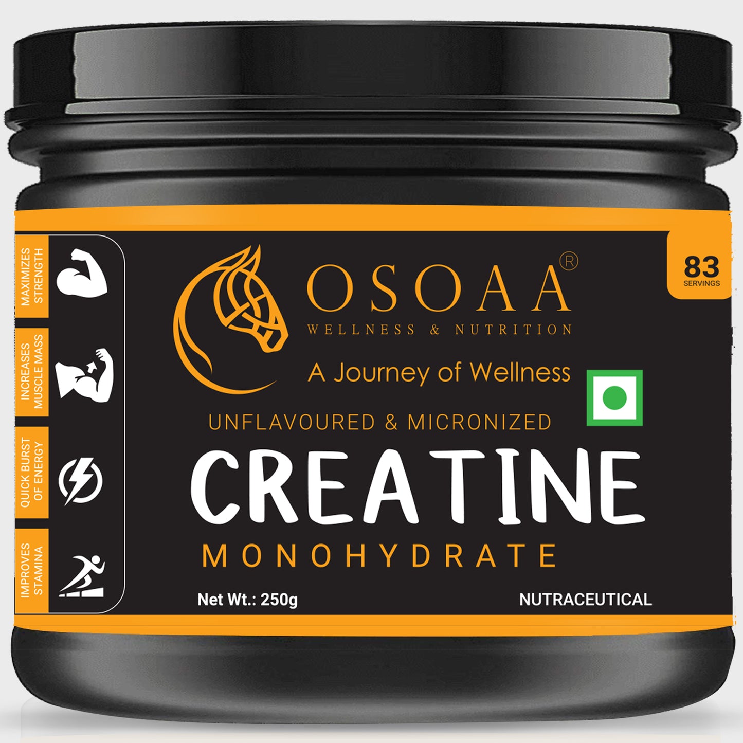 OSOAA Micronized Creatine Monohydrate  (Unflavored)