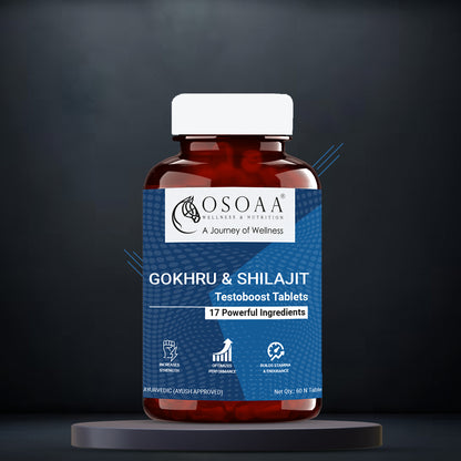 OSOAA Gokhru & Shilajit Testoboost Tablets (AYUSH Approved) - 60 Tabs