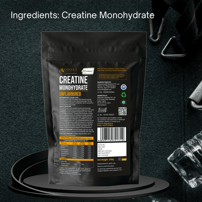 Osoaa German Certified Creatine Monohydrate (CREAPURE) 250g || 1000mg Root Extract Ashwagandha ( Like KSM-66) - 60 Tablets