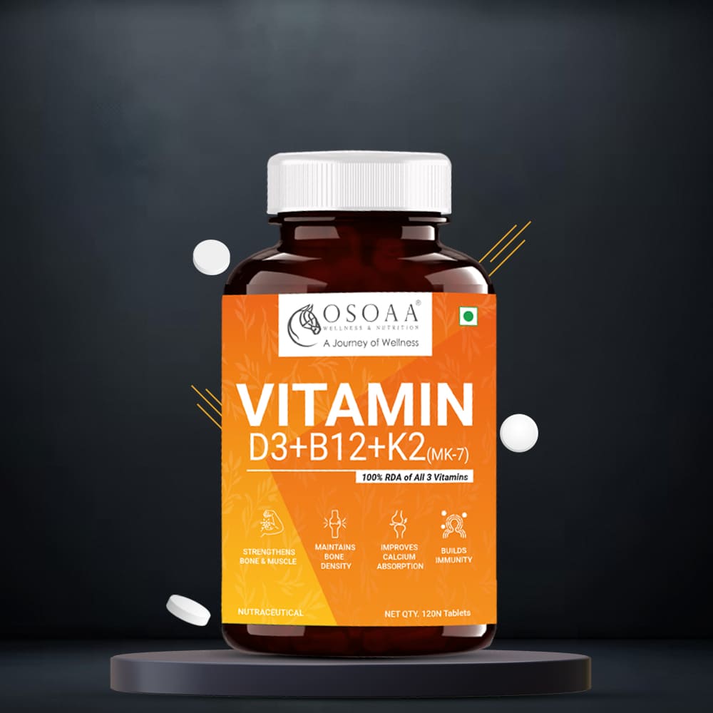 OSOAA Veg Vitamin D3,K2 & B12 - 120 Tabs