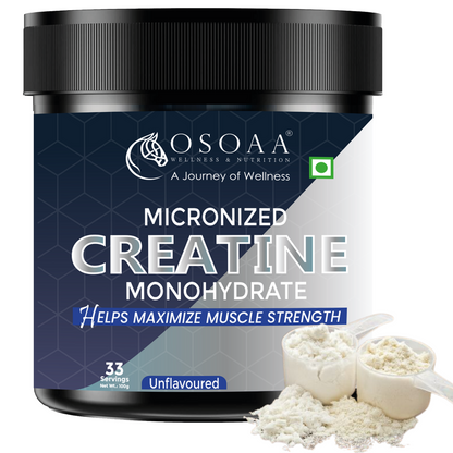 OSOAA Micronized Creatine Monohydrate - 100gm (Unflavored)