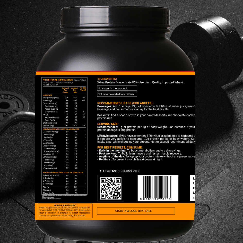 OSOAA Raw Whey Concentrate - 26.4g Protein (Unflavored)