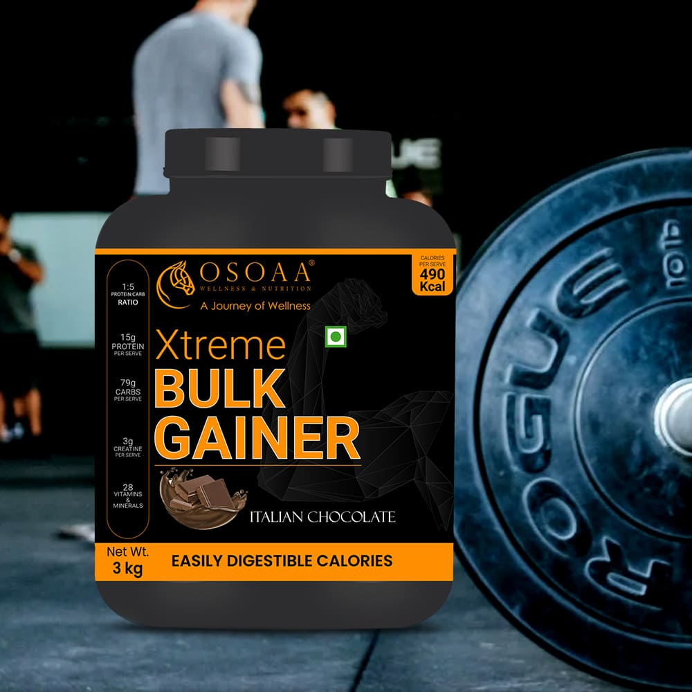 OSOAA 1:5 Bulk Mass Gainer with 3g Creatine & European Whey Protein - 490 Calories