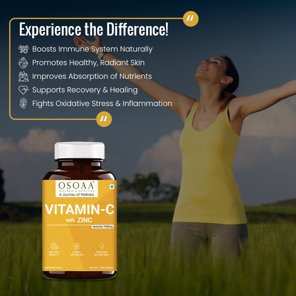 OSOAA Vitamin-C with Zinc - 120 Tablets