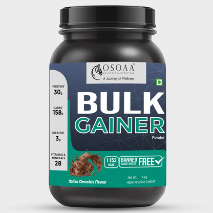 OSOAA 1:5 Bulk Mass Gainer with 3g Creatine & European Whey Protein - 490 Calories