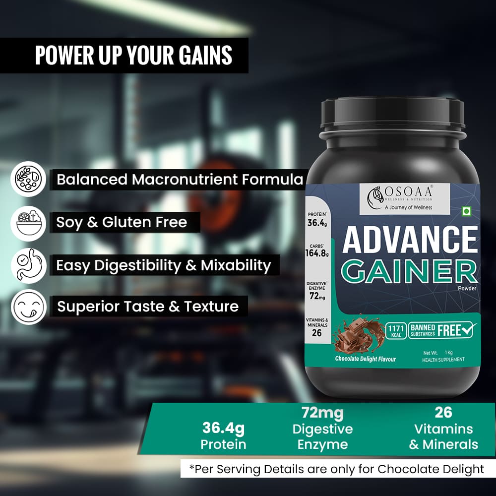 OSOAA 1:4 Advance Mass Gainer - 1171 Calories