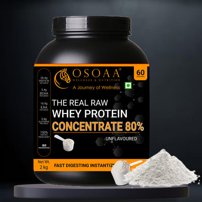 OSOAA Raw Whey Concentrate - 26.4g Protein (Unflavored)